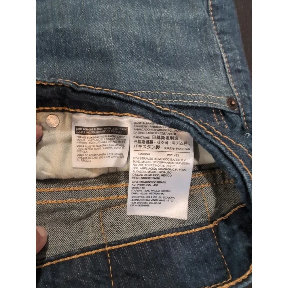 Levi's 514 Blue Jeans Men's 36x32 Medium Wash Straight EUC
